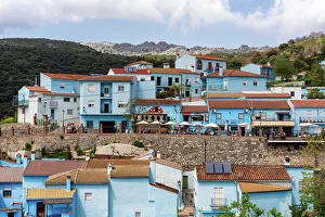 House Exterior Prints: Blue painted Smurf house village of Juzcar