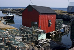 Fish Trap Prints: Blue Rocks fishing village, Nova Scotia, Canada, North America