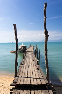 Koh Samui Prints: Bo Phut Pier stretching out into the sea on the north coast of Koh Samui