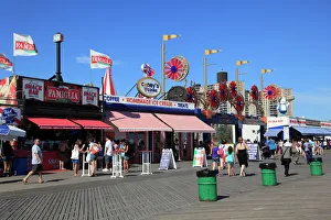 Brooklyn Prints: Boardwalk, Coney Island, Brooklyn, New York City, United States of America, North America
