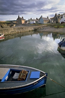 Morayshire Prints: Boat, harbour, Morayshire, Scotland, United Kingdom, Europe