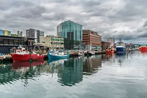 Newfoundland And Labrador Prints: Boat harbour of St. John's, Newfoundland, Canada, North America
