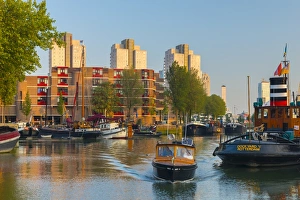 The Netherlands Prints: Boat, Havenmuseum, Leuvehaven, Rotterdam, South Holland, The Netherlands, Europe