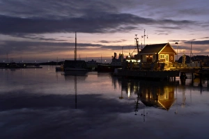 Holidaying Prints: Boat house at dawn