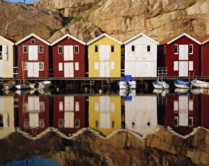 Mirror Image Prints: Boat huts in Smogen