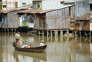 Stilt Prints: Boat on the Kinh Ben Nghe