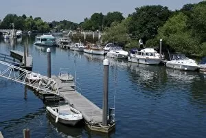 Images Dated 28th June 2010: The boat marina on the Thames at Teddington, near Richmond, Surrey, England