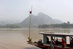 Mekong Prints: Boat on the Mekong River