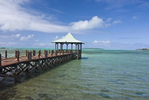 Boat pier in Mahebourg, Mauritius, Indian Ocean, Africa