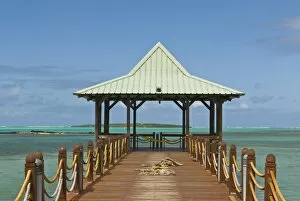 Boat pier in Mahebourg, Mauritius, Indian Ocean, Africa