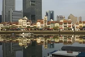 Contemplating Gallery: Boat Quay and the Singapore River with the Financial District behind