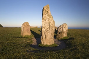 Boat shaped standing stones of Ales Stenar, Kaseberga, Skane, South Sweden, Sweden