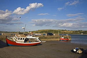County Cork Prints: Boat, Youghal Town, County Cork, Munster, Republic of Ireland, Europe