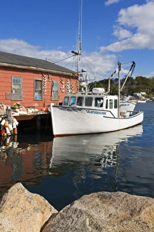 Gloucester Prints: Boathouse in Rocky Neck, Gloucester, Cape Ann, Greater Boston Area, Massachusetts
