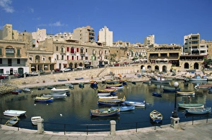 Boats and buildings on the waterfront at St