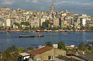 Galata Tower Prints: Boats on the Golden Horn