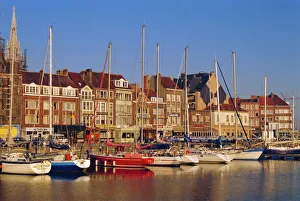 Anchoring Prints: Boats and harbour, Ostend, Belgium