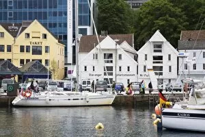 Boats in the Harbour, Stavanger City, Ragoland District, Norway, Scandinavia, Europe