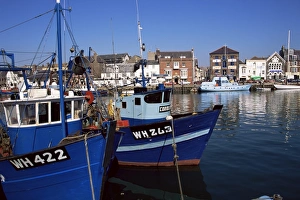 Weymouth Prints: Boats in harbour, Weymouth, Dorset, England, United Kingdom