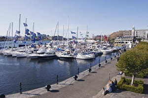 Boats on James Bay Inner Harbour, Victoria, Vancouver Island, British Columbia Boats on James Bay Inner Harbour, Victoria, Vancouver Island, British Columbia