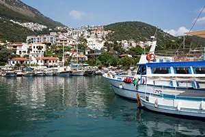 Docked Prints: Boats, Kas Marina, Kas, Antalya, Turkey