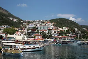 Sailboats Prints: Boats, Kas Marina, Kas, Antalya, Turkey