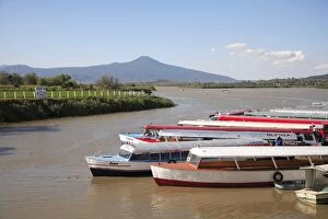 Boats, Lake Patzcuaro, Patzcuaro, Michoacan state, Mexico, North America