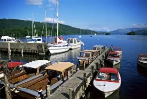 Jetties Collection: Boats on Lake Windermere, Bowness on Windermere, Lake District National Park