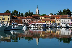 Old Towns Prints: Boats, Marina, Novigrad Port, Tower of St