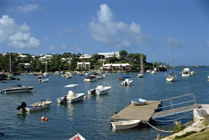 Hamilton Prints: Boats near Hamilton, Bermuda, Atlantic Ocean, Central America