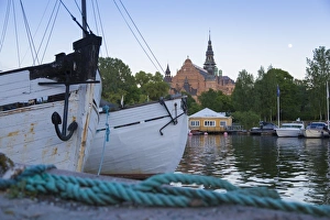 Rope Prints: Boats and Nordic Museum, Djurgardsvagen, Stockholm, Sweden, Scandinavia, Europe