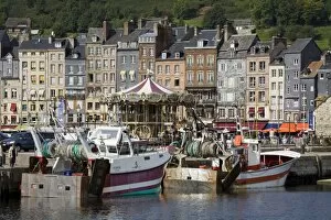Images Dated 15th September 2010: Boats in the Old Harbor in Honfleur, Normandy, France, Europe