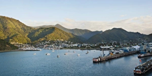 Town Centre Prints: Boats in Picton Harbour and the town centre