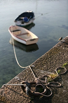 Ropes Prints: Boats, Roscoff, Finistere, Brittany, France, Europe