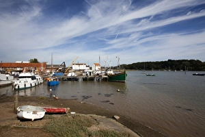 Wood Bridge Prints: Boats at Woodbridge Riverside, Woodbridge, Suffolk, England, United Kingdom, Europe