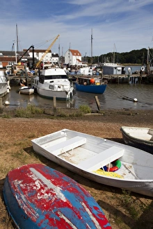Boats at Woodbridge Riverside, Woodbridge, Suffolk, England, United Kingdom, Europe