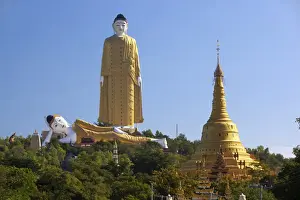 Monywa Prints: Bodhi Tataung, the worlds tallest standing Buddha at 424 feet