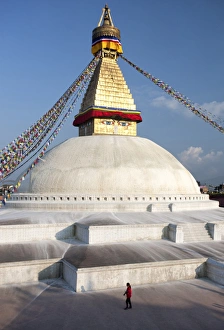 Bodhnath Stupa (Boudhanth) (Boudha), one of the holiest Buddhist sites in Kathmandu