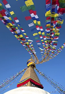 Bodhnath Stupa (Boudhanth) (Boudha), one of the holiest Buddhist sites in Kathmandu