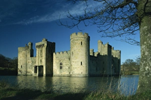 Moats Prints: Bodiam Castle, Sussex, England, United Kingdom, Europe
