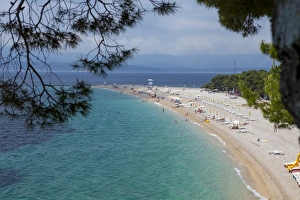 Croatian Culture Prints: Bol, Ziatni Rat beach, Brac Island, Dalmatian Coast, Croatia, Europe