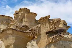 Murcia Prints: Bolnuevo Enchanted City eroded sandstone formations, Murcia, Spain, Europe