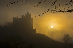 Bolsover Prints: Bolsover Castle sunset, Bolsover, North Derbyshire, England, United Kingdom, Europe