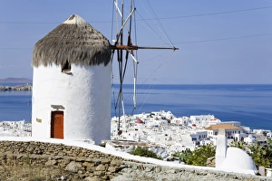 Wind Mills Prints: Bonis Windmill at the Folklore Museum in Mykonos Town