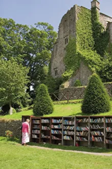 Stall Prints: Bookstall in grounds of Hay on Wye castle
