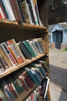 Stall Prints: Bookstall in grounds of Hay on Wye castle