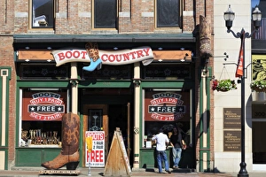 Stores Prints: Boot store on Broadway Street, Nashville