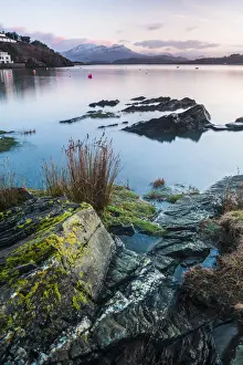 Gwynedd Prints: Borth Y Gest Beach at sunrise, Snowdonia National Park, Gwynedd, North Wales, Wales