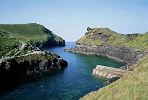 Empty Prints: Boscastle harbour, Cornwall, England, United Kingdom, Europe