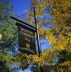 Boston Prints: Boston Common sign